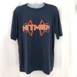 Unisex Hitmen Baseball Tee Navy Blue Short Sleeve T-Shirt W